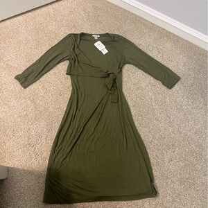 1103. NWT - Times Two Green Maternity Dress